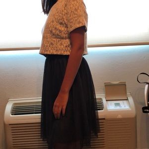 Anthropolgie Navy and white fun exentric dress